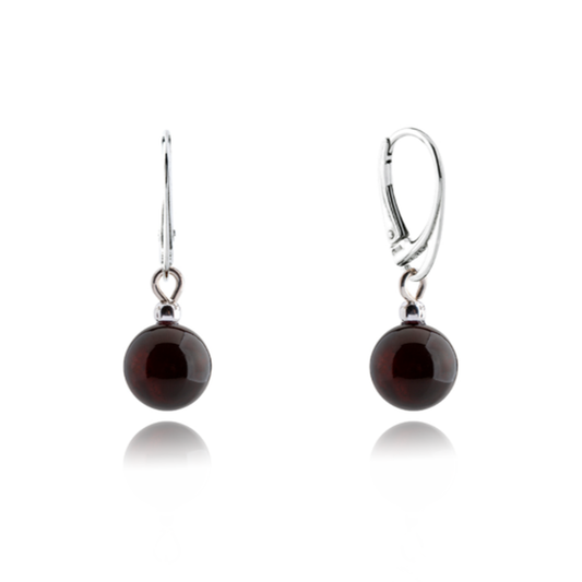 Amber earrings with silver 925 "Bellum"